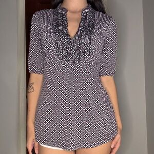 Heart Soul y2k polka dot ruffled blouse
